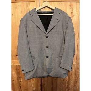 Gianni Versace Black And White Check Blazer Size 48 - Read